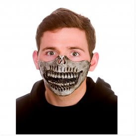 Adult Skeleton HALF FACE Latex Mask 
