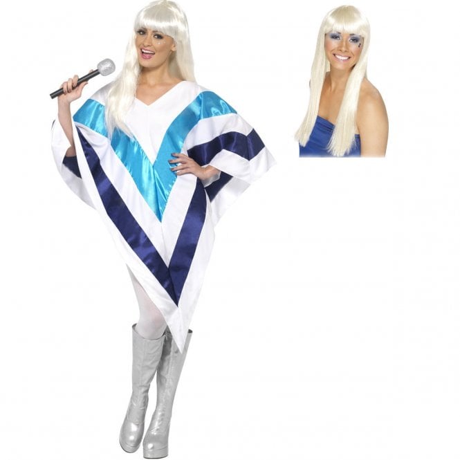 Adult Super Trooper Poncho + Dancing Queen Wig