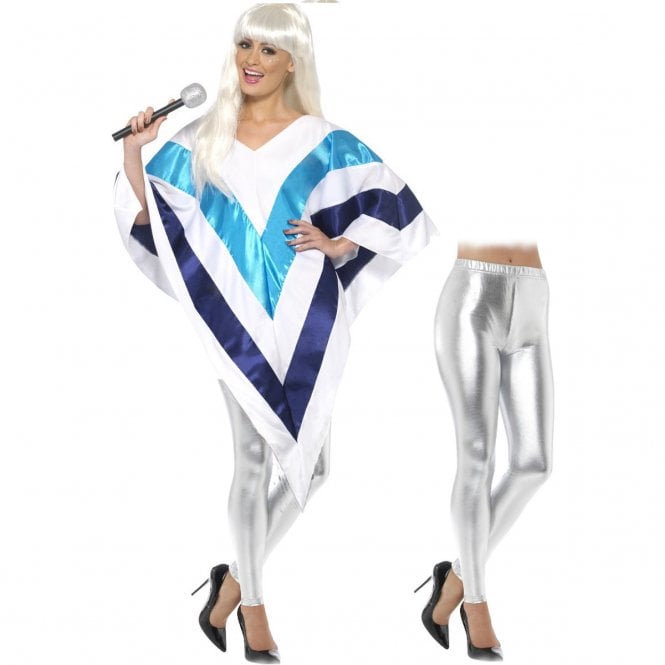 Adult Super Trooper Poncho + Silver Leggings 