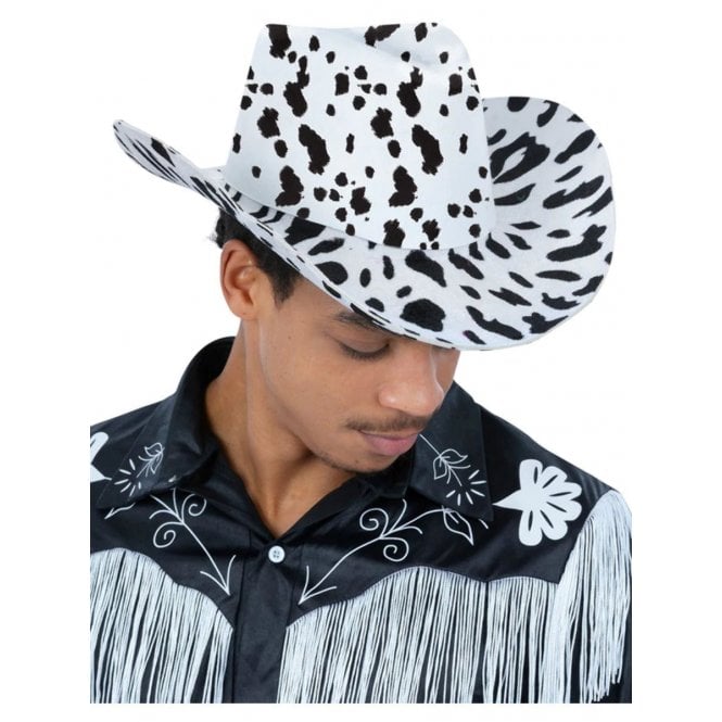 Adult Texan Cowprint Cowboy Hat 