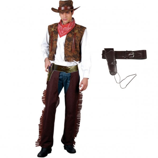 Adult Western Cowboy + BROWN Deluxe Holster