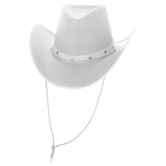 Adult White Felt Cowboy Hat 
