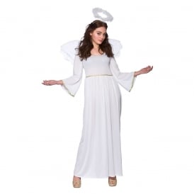 Angel - Adult Costume (Dress, Wings, Halo)