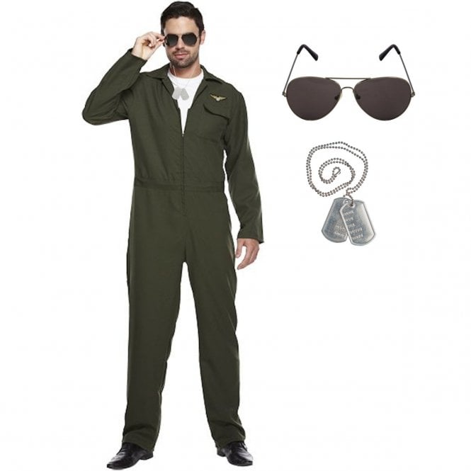 Aviator Jumpsuit + Tags + Aviator Glasses