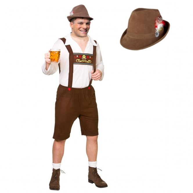 Bavarian Beer Guy - Brown + Deluxe Brown Bavarian Hat