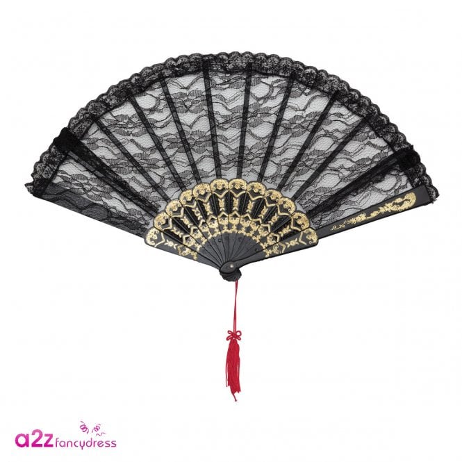Black Lace Spanish Fan