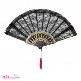 Black Lace Spanish Fan