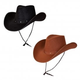 BLACK Texan Cowboy Hat + BROWN Texan Cowboy Hat