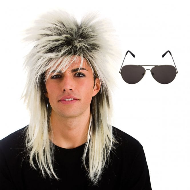 Blonde Rocker Wig + Aviator Shades