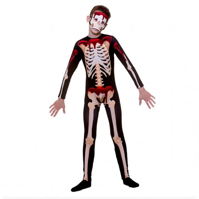 Blood Dripping Skeleton - Kids Costume 5-7 years