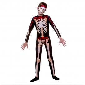 Blood Dripping Skeleton - Kids Costume 5-7 years