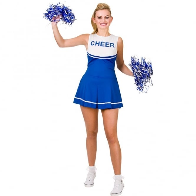 BLUE High School Cheerleader - Adult Costume