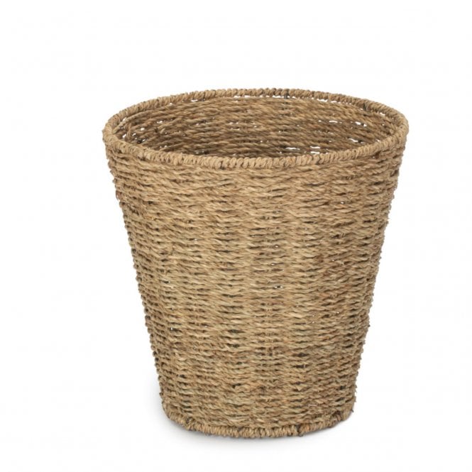 Brown Seagrass Round Waste Paper Basket