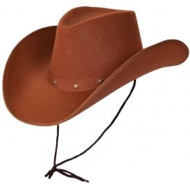 Texan Cowboy Hat (Brown) - Adult Accessory