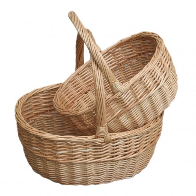 Buff Oval Shopper Set (2 Baskets)