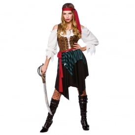 Ladies Caribbean Pirate Woman - Adult Costume