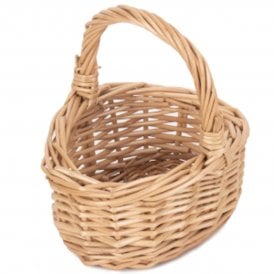 Child Mini Buff Shopping Basket - Size 14 x 12 x 5cm 