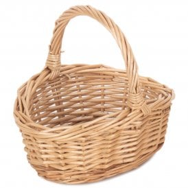 Child Small Buff Shopping Basket - Size: 17.5 x 15 x 5.5cm