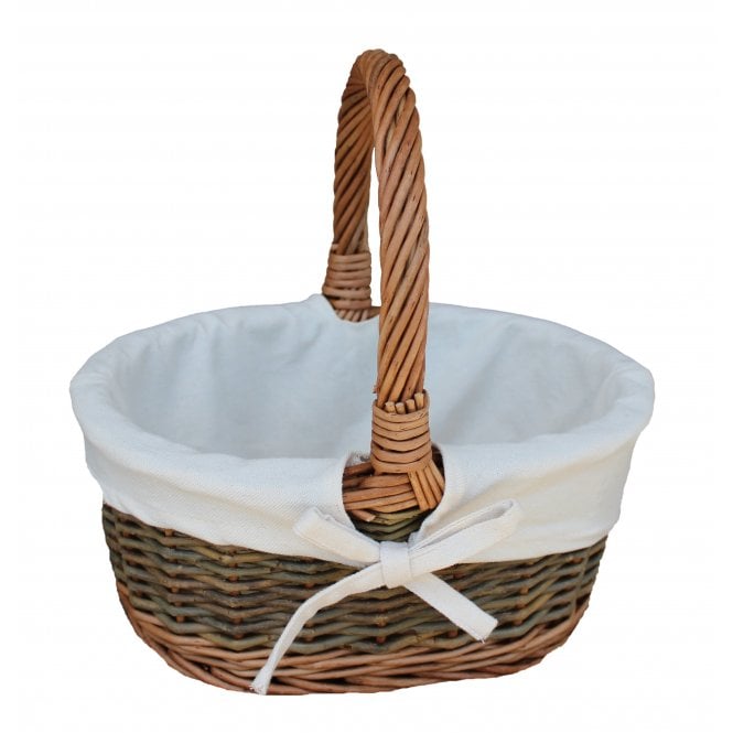 Child's Country Oval Shopper With White Lining