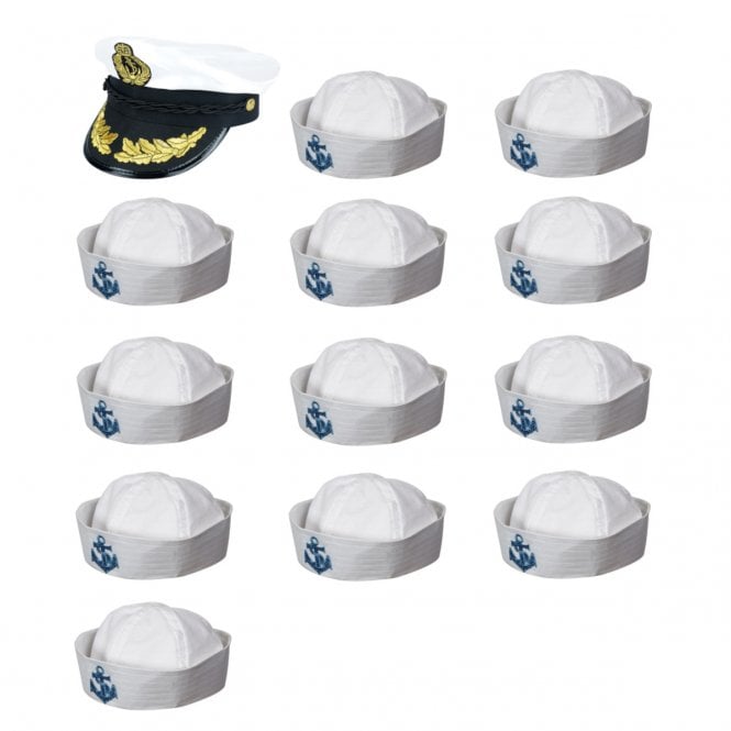 Classic Captain Hat + Sailor Doughboy Hat (x12)