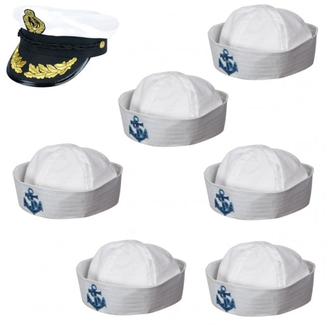 Classic Captain Hat + Sailor Doughboy Hats (x6)