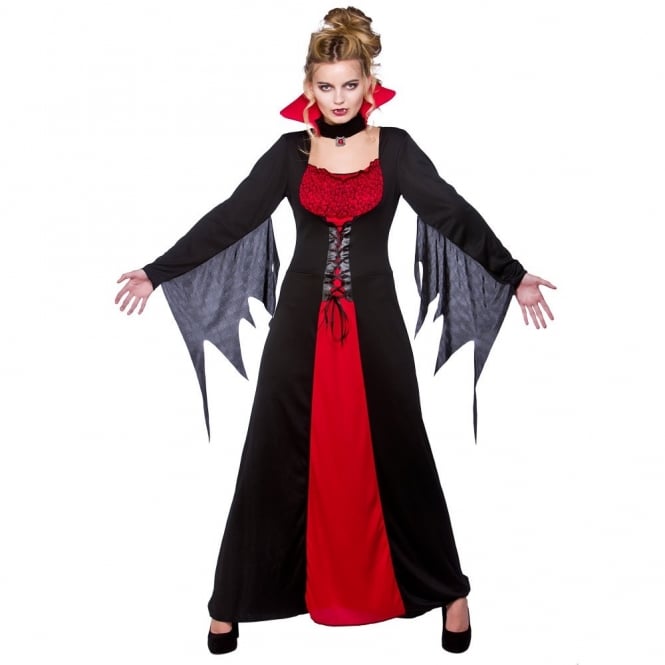 Classic Vampiress - Adult Costume (Dress, Collar with Gem Choker) IMPERFECT