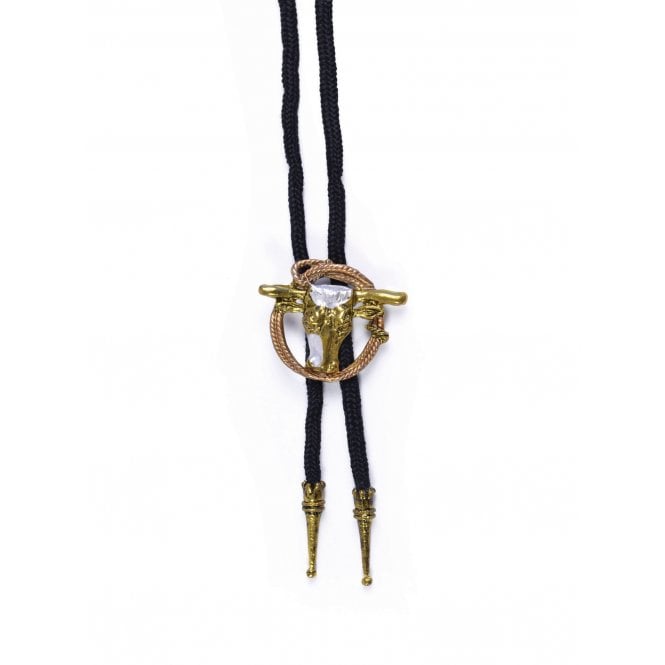 Cowboy Steer & Rope Bolo Tie
