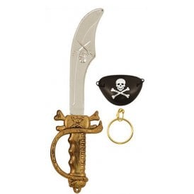 Cutlass, Eyepatch & Earring Set 