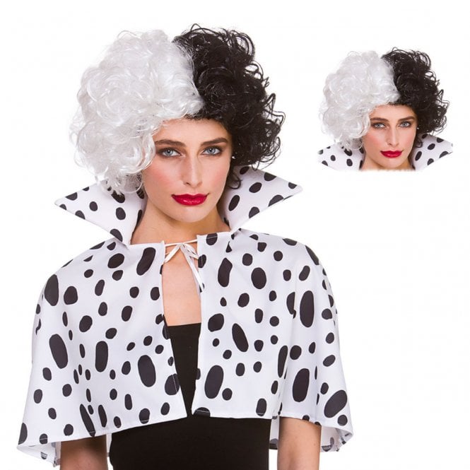 Dalmation Lady Cape With Collar + Wig
