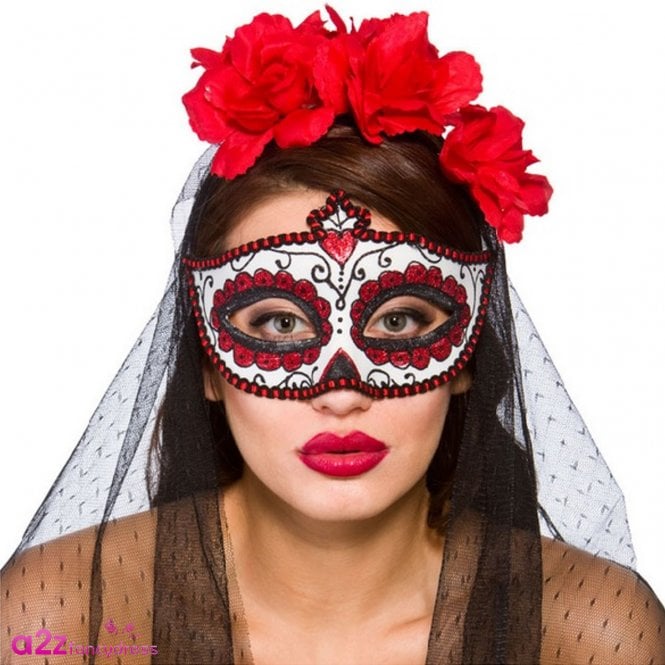 Day Of The Dead Eye Mask- Adult Accessory 