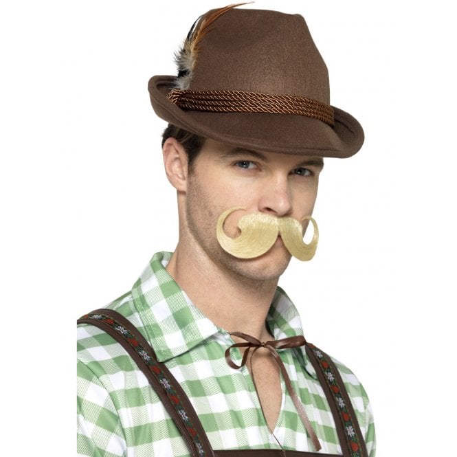 Deluxe BROWN Bavarian Trenker Hat - Adult Accessory