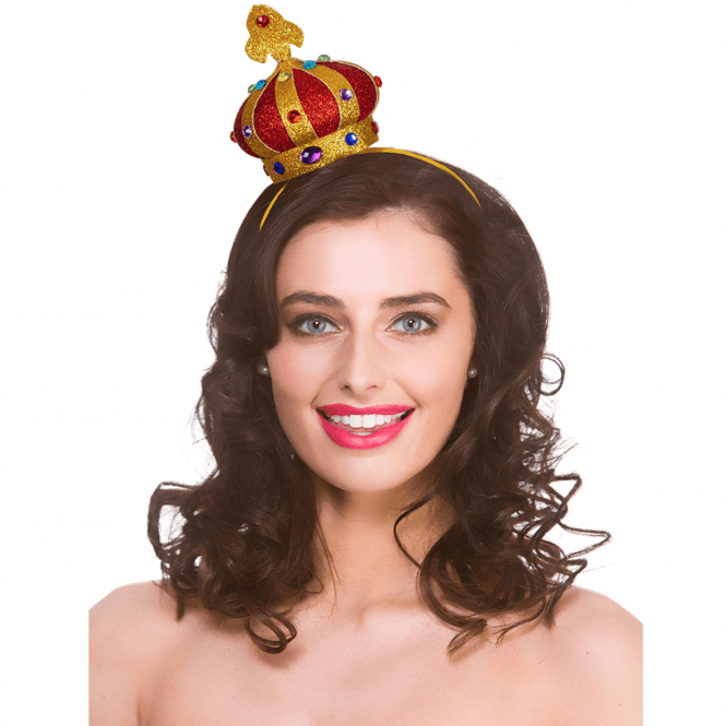 Deluxe Crown on Headband - Adult Accessory