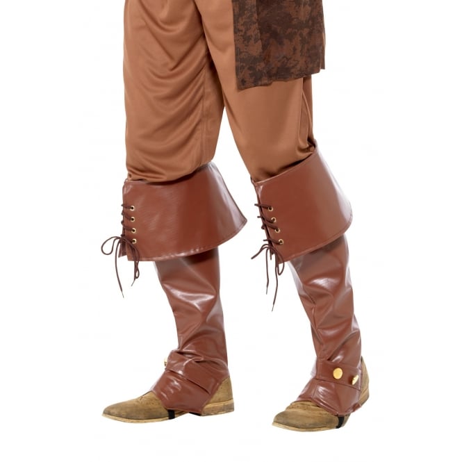 Deluxe Pirate Bootcovers (Brown) - Adult Accessory