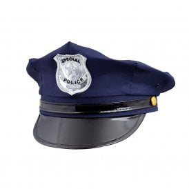 Deluxe U.S Cop Hat - Blue