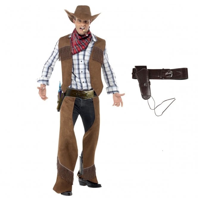 Fringe Cowboy + BROWN Deluxe Holster/Belt