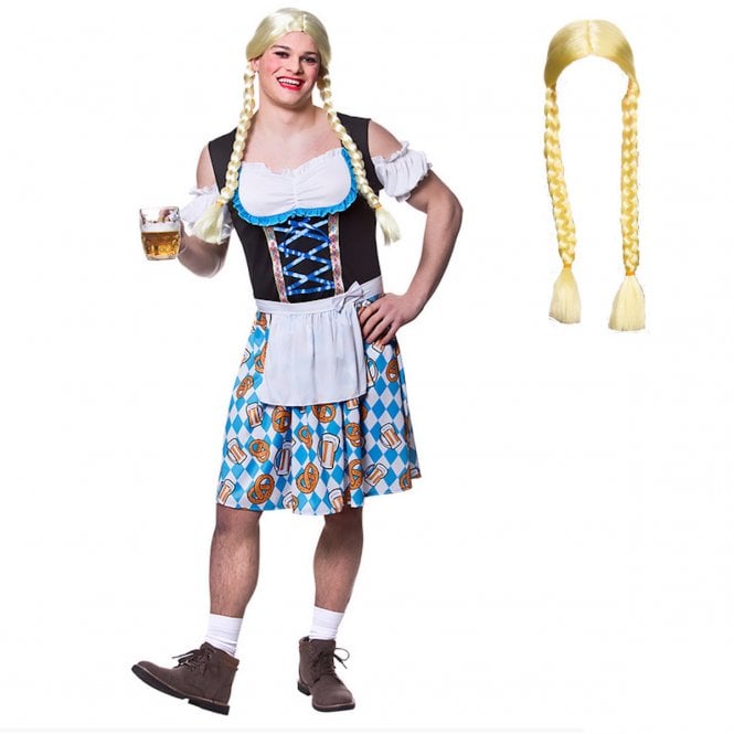 Funny Bavarian Beer Girl + Bavarian Beer Girl Wig