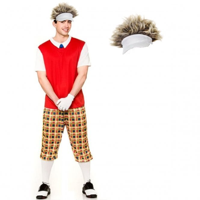 Funny Pub Golfer + Funny Golf Hat with Hair