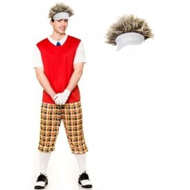 Funny Pub Golfer + Funny Golf Hat with Hair