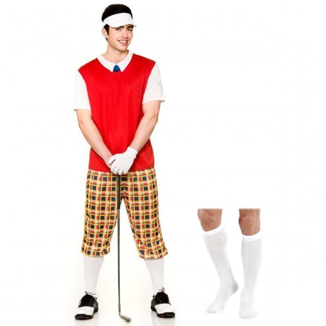 Funny Pub Golfer + White Knee Socks