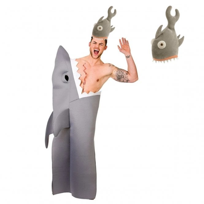 Funny Shark Costume + Shark Bite Hat 