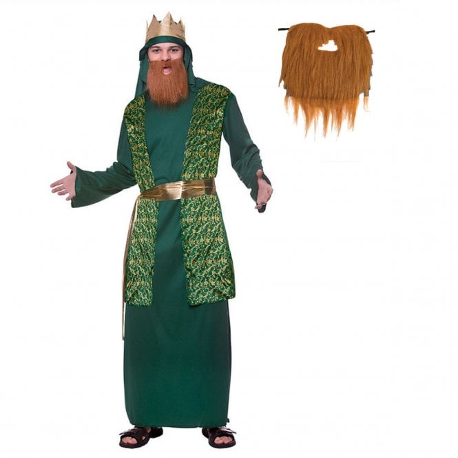 GREEN Wise Man + BROWN BEARD