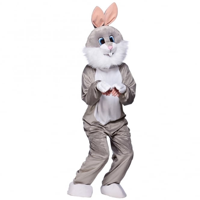 Grey Funny Rabbit Mascot - Adult Costume