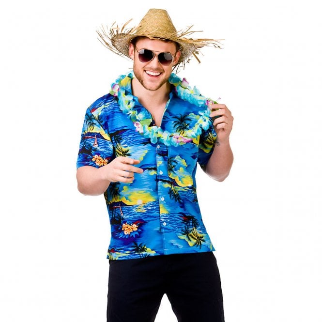 Hawaii Shirt (Blue Palm Trees) 