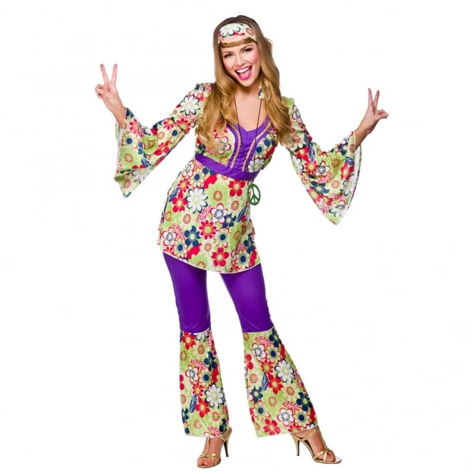 Hippie Chick (Purple) - Adult Costume
