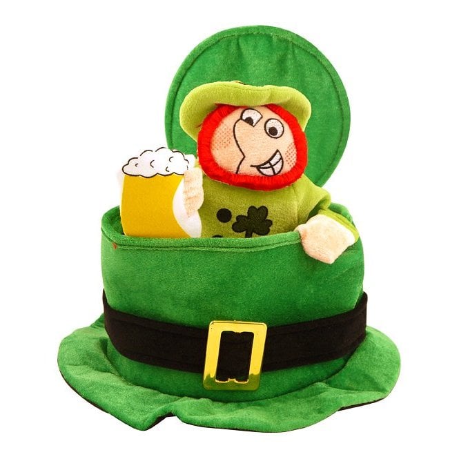 Irish Top Hat with Leprechaun - Adult Accessory