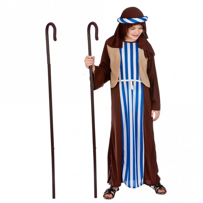 Kids Joseph Costume + Brown Crook (2-Piece Set)