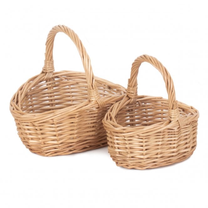 Kids Set of 2 Buff Shopping Baskets (1 Small + 1 Mini) 