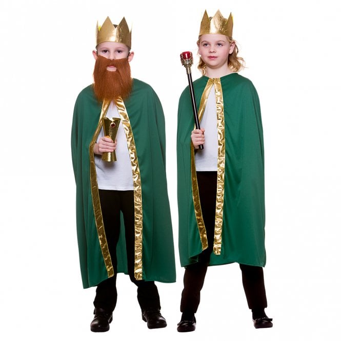 King / Queen Robe & Crown (Red) - Kids Costume