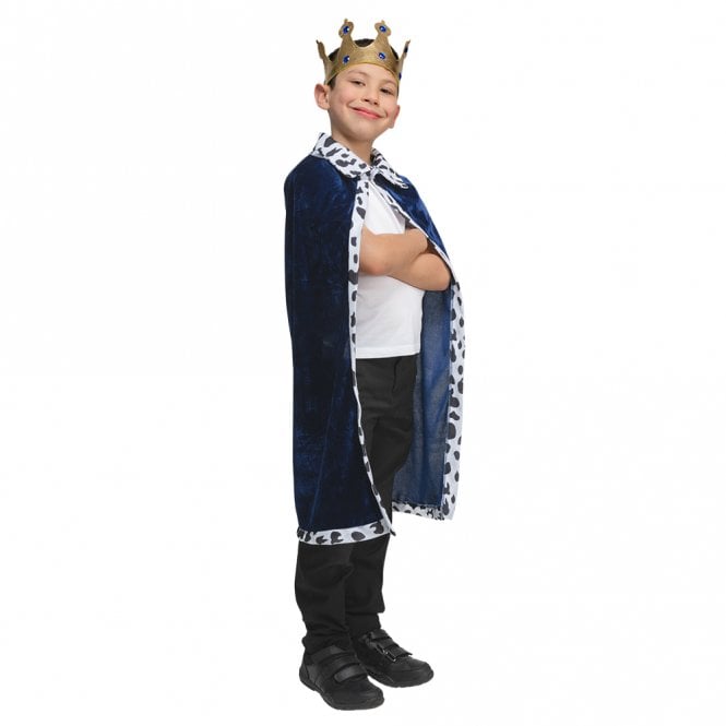 King's Regal Robe & Crown - Blue