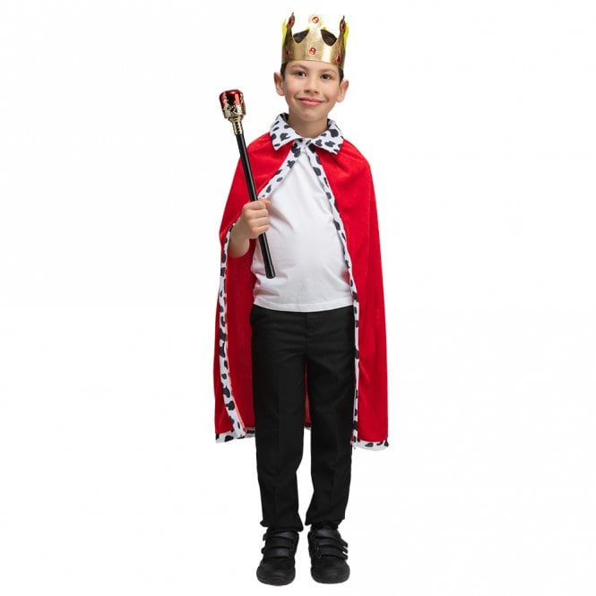 King's Regal Robe & Crown - Red